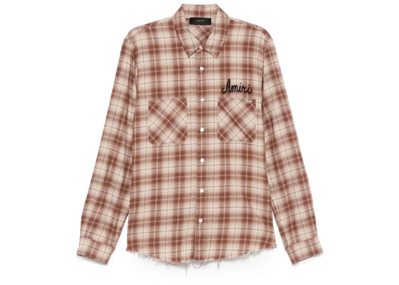 AMIRI Shotgun Flannel Shirt Chocolate - 1