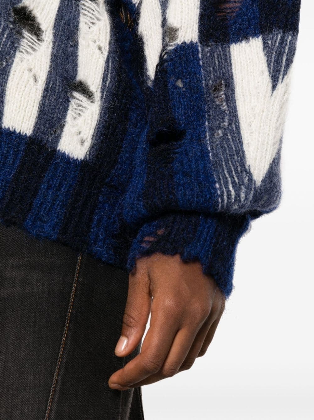 mohair-blend oversized cardigan - 5