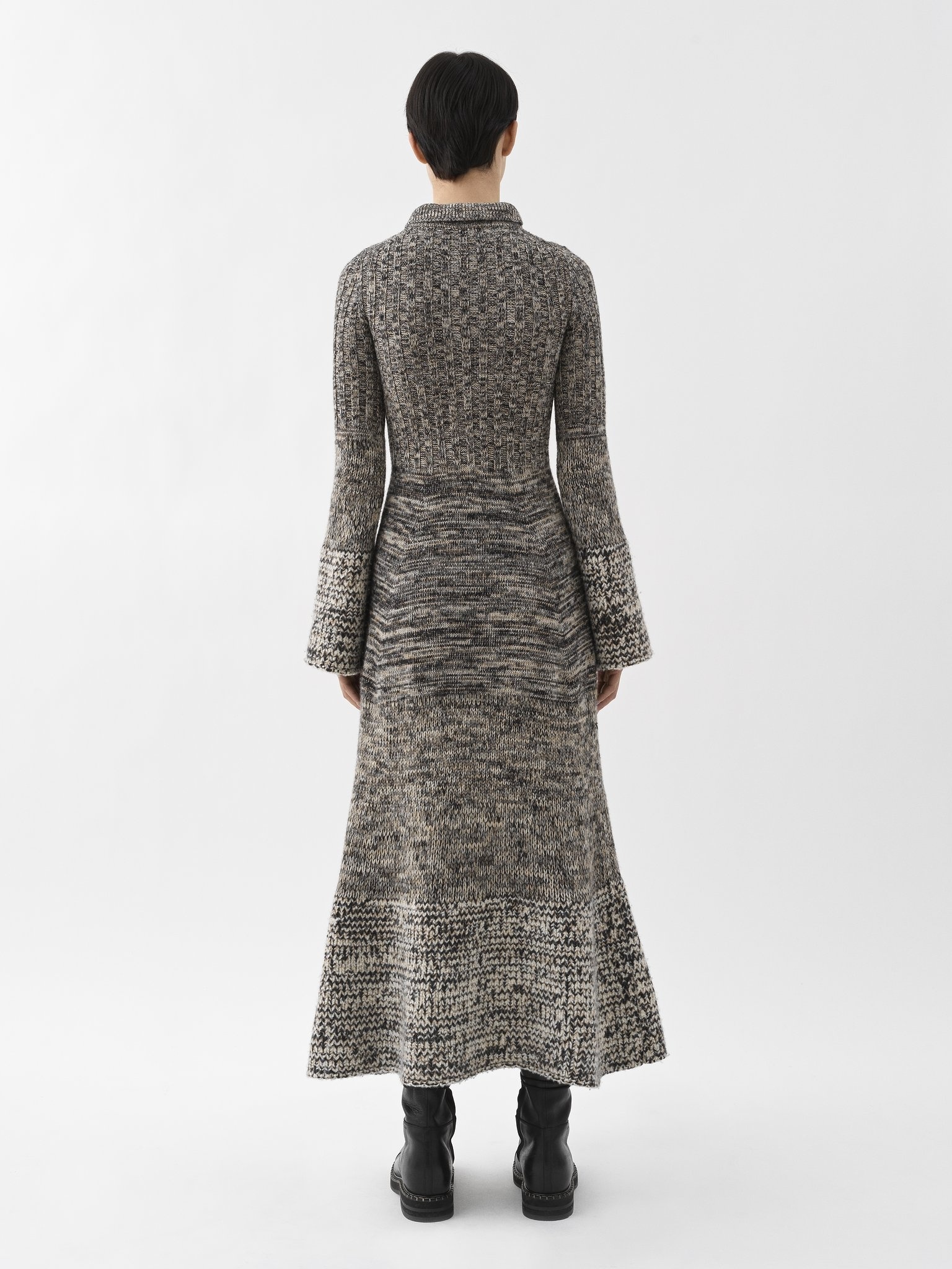 KNITTED SHIRT DRESS - 4
