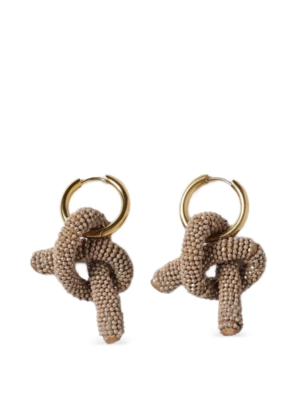 beaded knotted earrings - 1