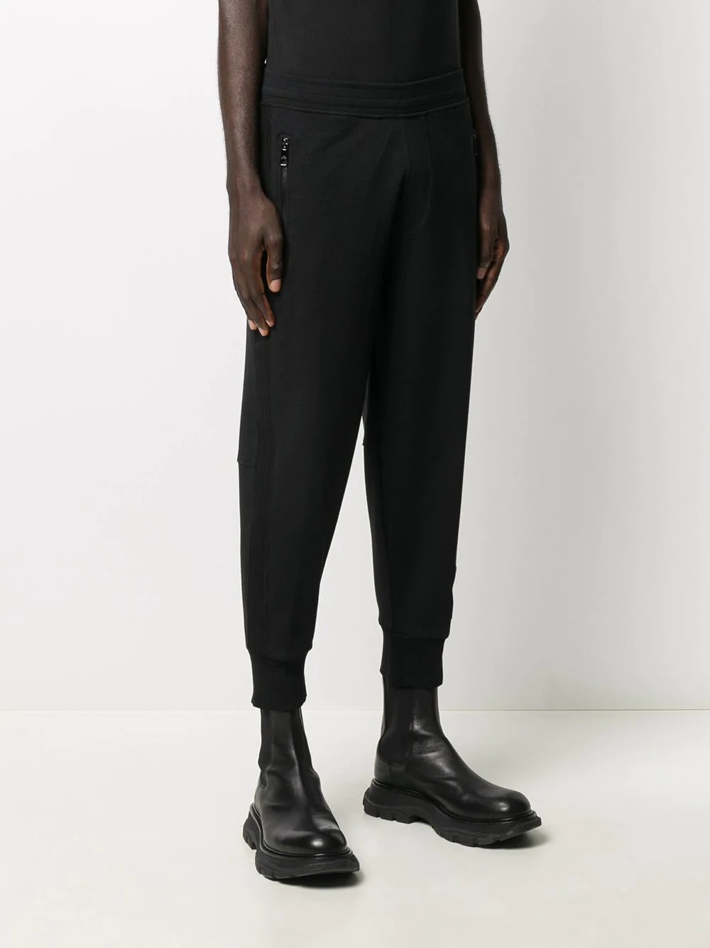 logo patch cropped track pants - 3