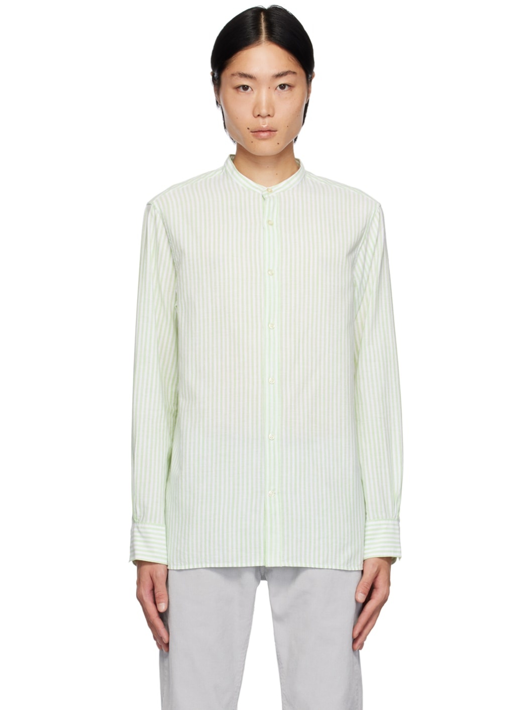 White & Green Gaston Shirt - 1