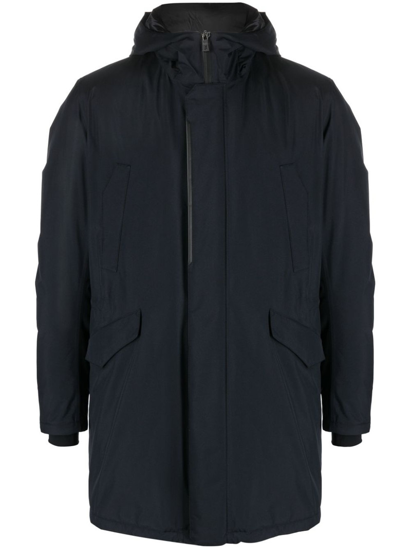 flap-pockets hooded jacket 1