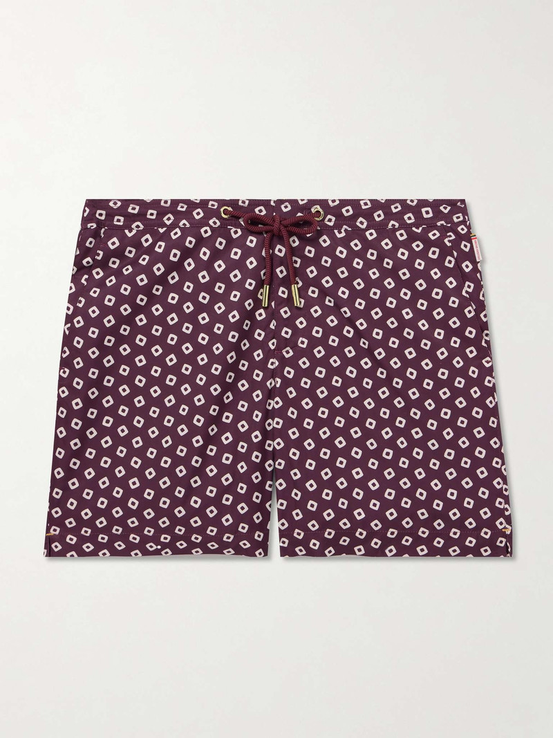 Bulldog Straight-Leg Mid-Length Printed Recycled Swim Shorts 1