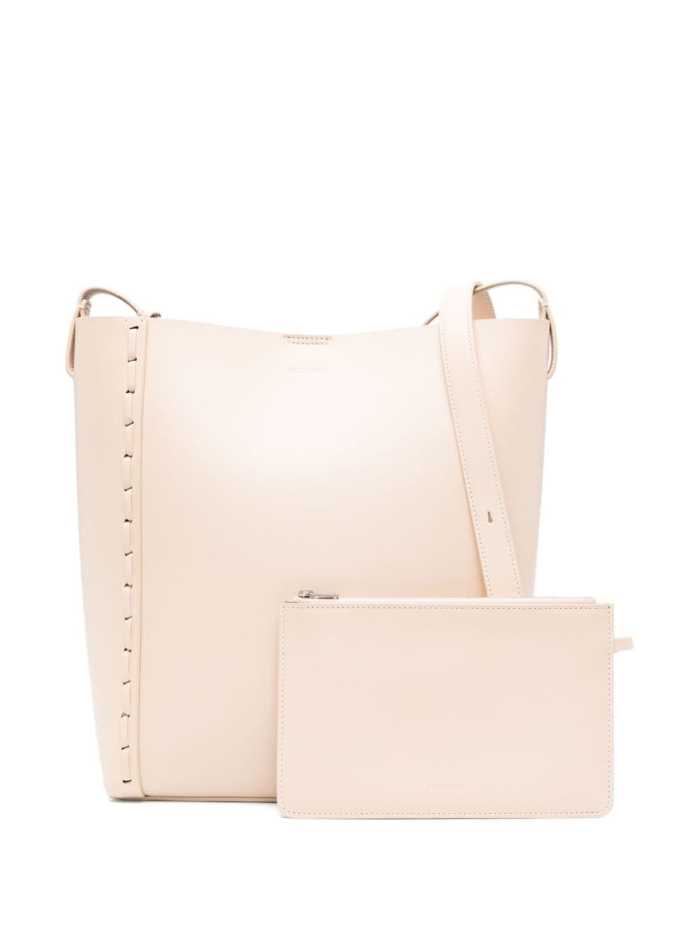medium leather tote bag - 6