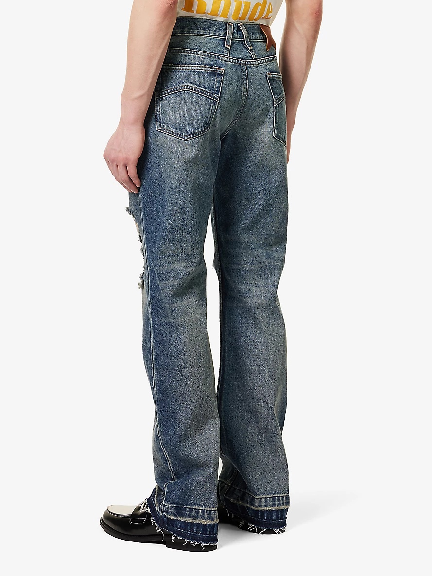 Beach Bum distressed regular-fit straight-leg jeans - 4