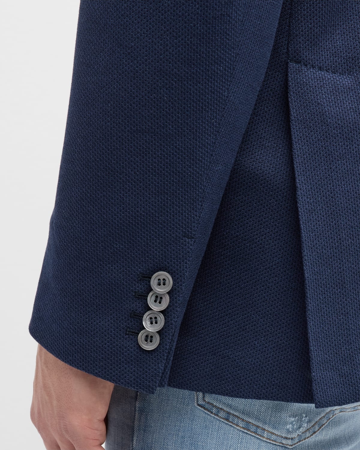 Men's Pique Knit Two-Button Blazer - 8