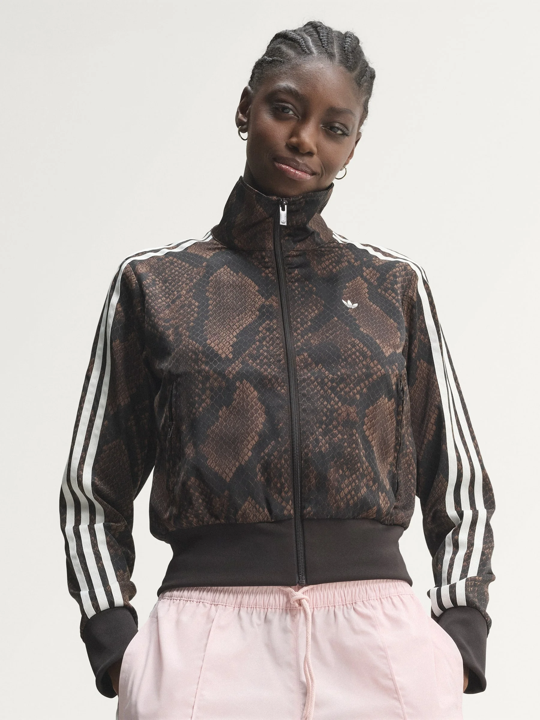 SATIN SNAKE PRINT FIREBIRD TRACK JACKET - 1