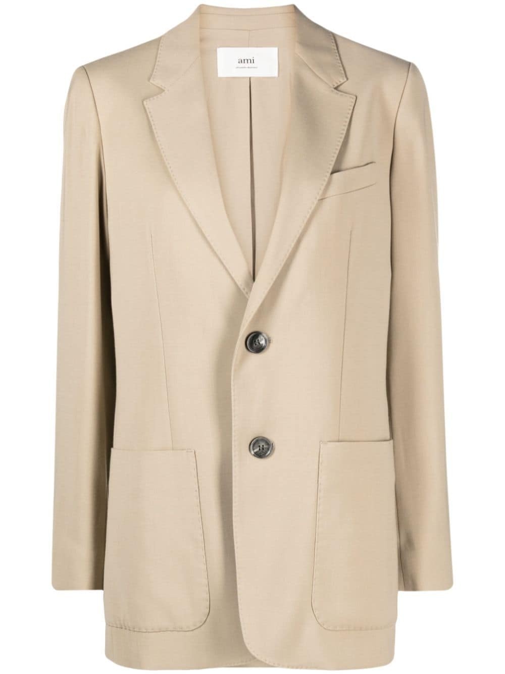 notched-lapel single-breasted blazer - 1