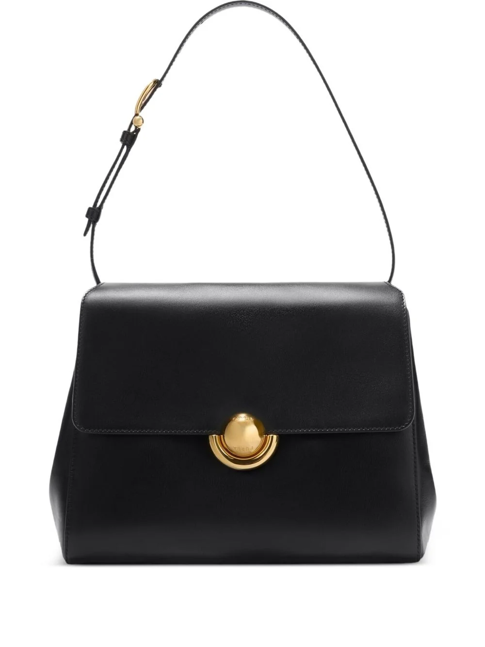 sfera-clasp leather shoulder bag - 1