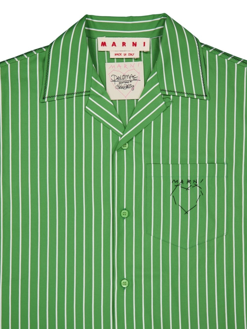 Marni embroidered striped shirt | REVERSIBLE