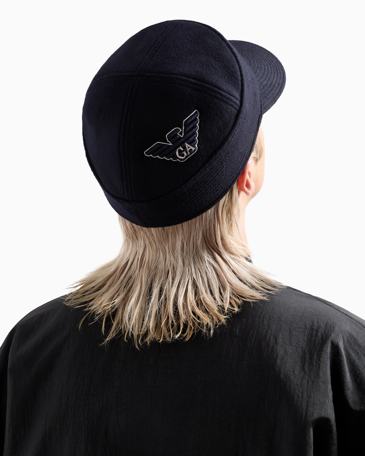 WOOL CLOTH HAT WITH LOGO EMBROIDERY - 4