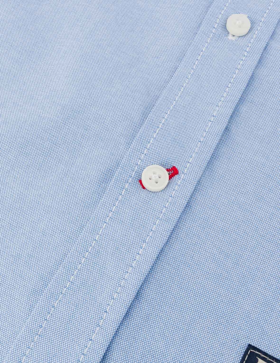 Seagull Embroidery Relax Fit Long Sleeve Oxford Shirt - 7
