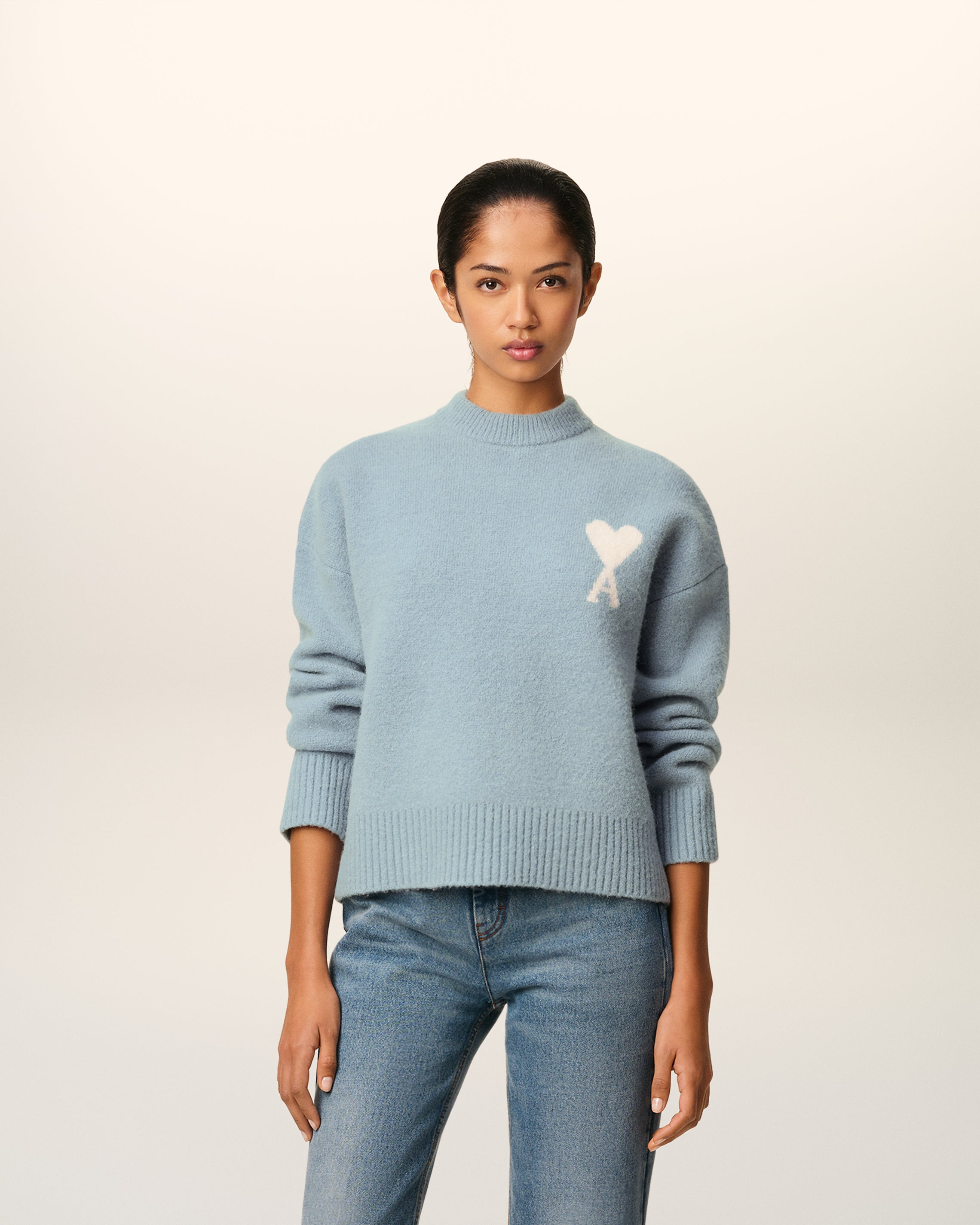 BLUE ALPACA AMI DE COEUR CREWNECK SWEATER - 2