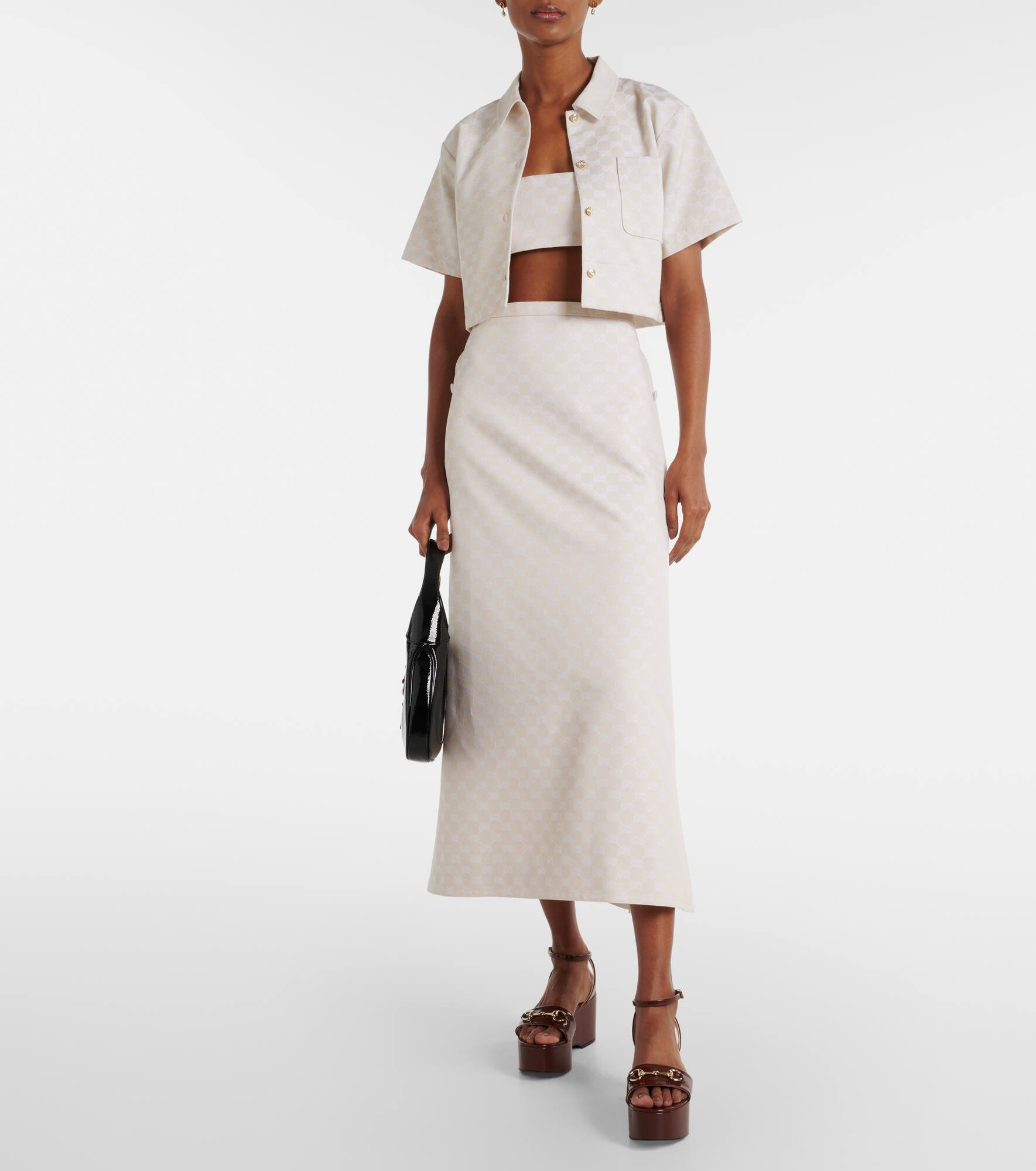 GG gabardine bra top - 2