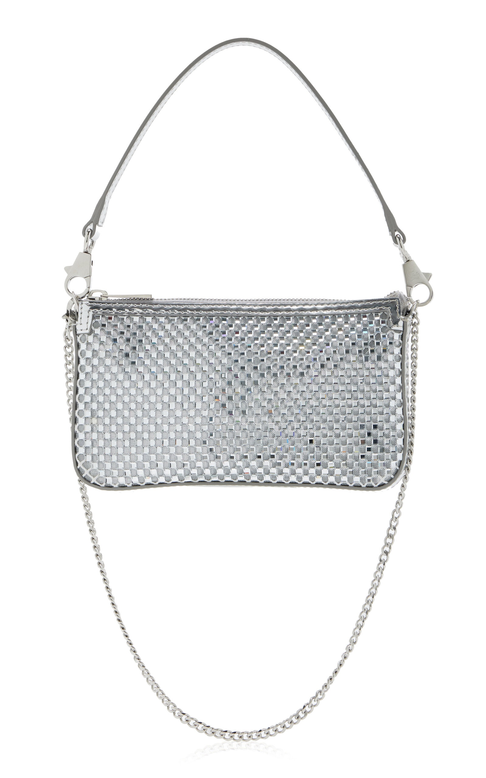 追跡【Christian Louboutin】ミニルビラクリスタルショルダー Christian Louboutin Loubila Mini Crystal Shoulder Bag silver