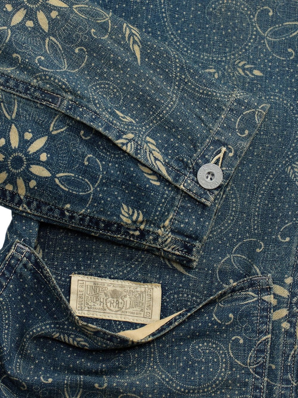 floral-print denim shirt - 5