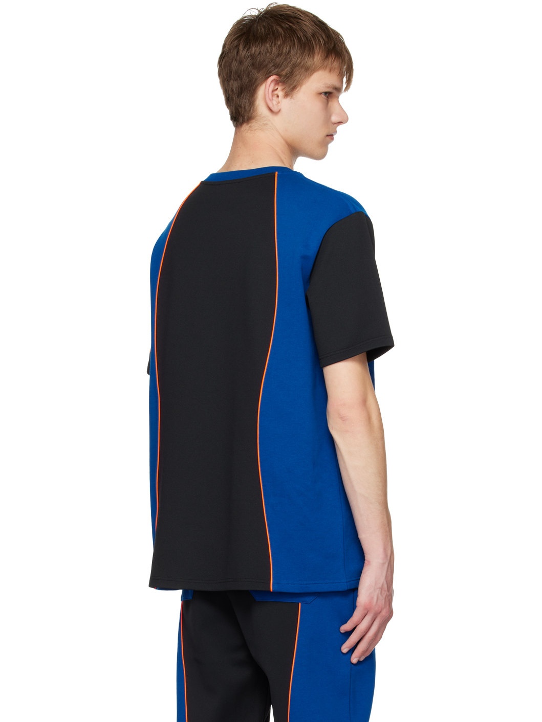 Black & Blue Paneled T-Shirt - 3