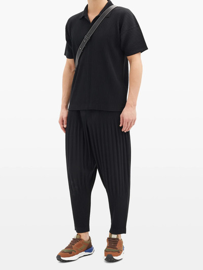 ISSEY MIYAKE Technical-pleated polo shirt outlook