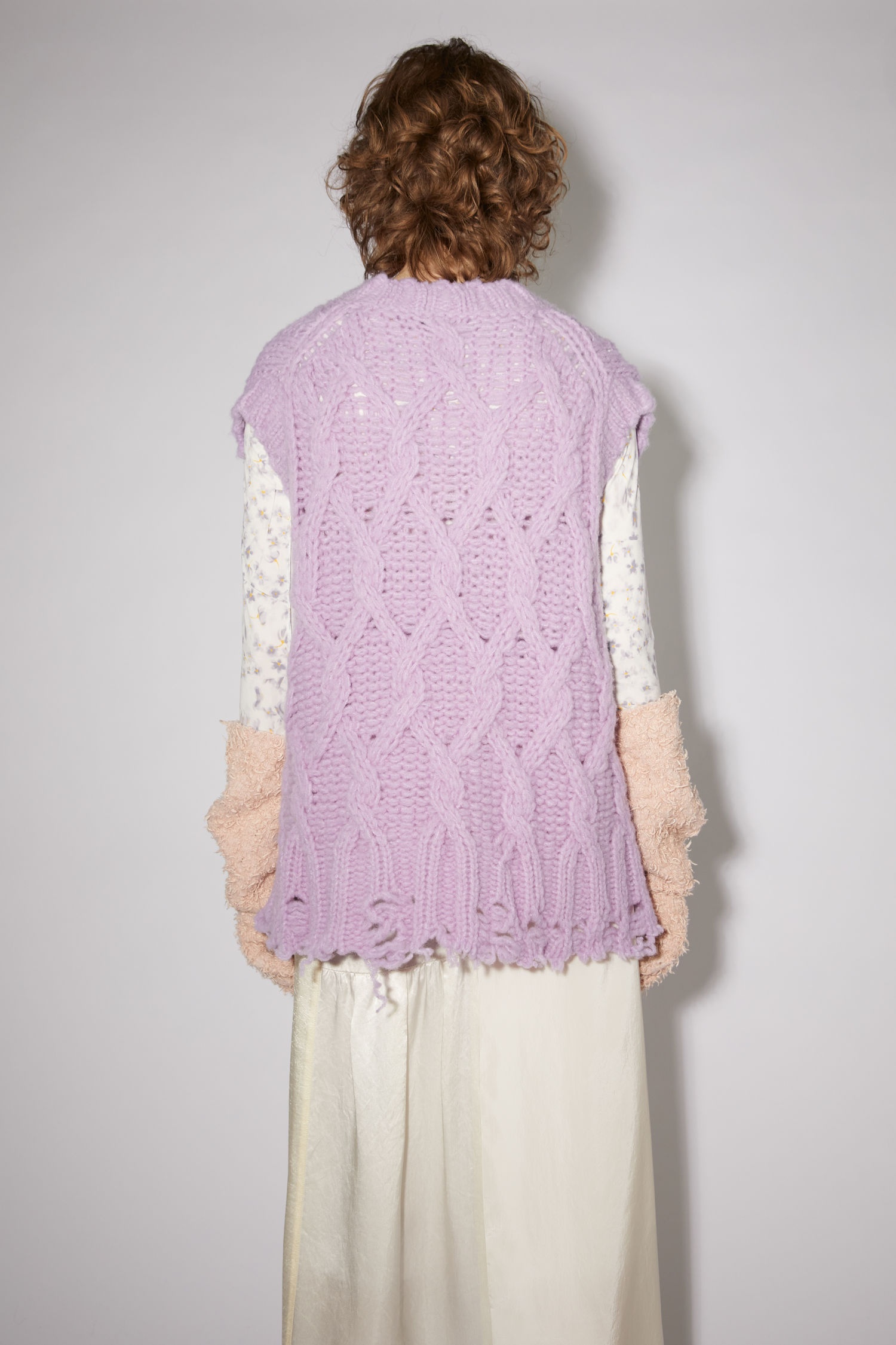 Chunky sweater vest - Lilac purple - 3
