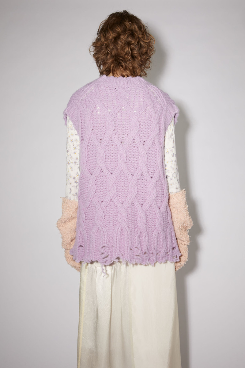 Chunky sweater vest - Lilac purple 3