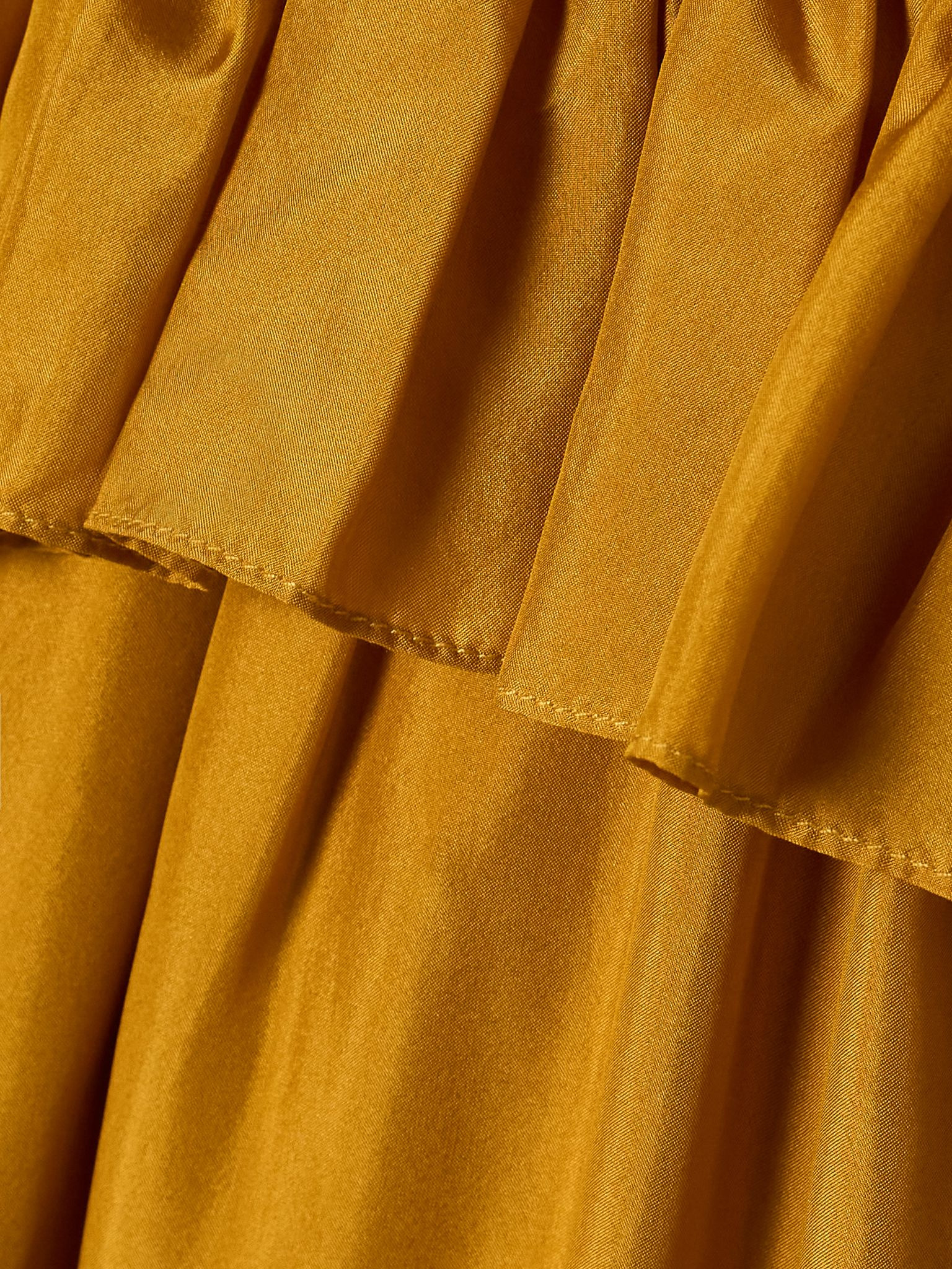 Rhiannon ruffled silk maxi dress Yellow - 4