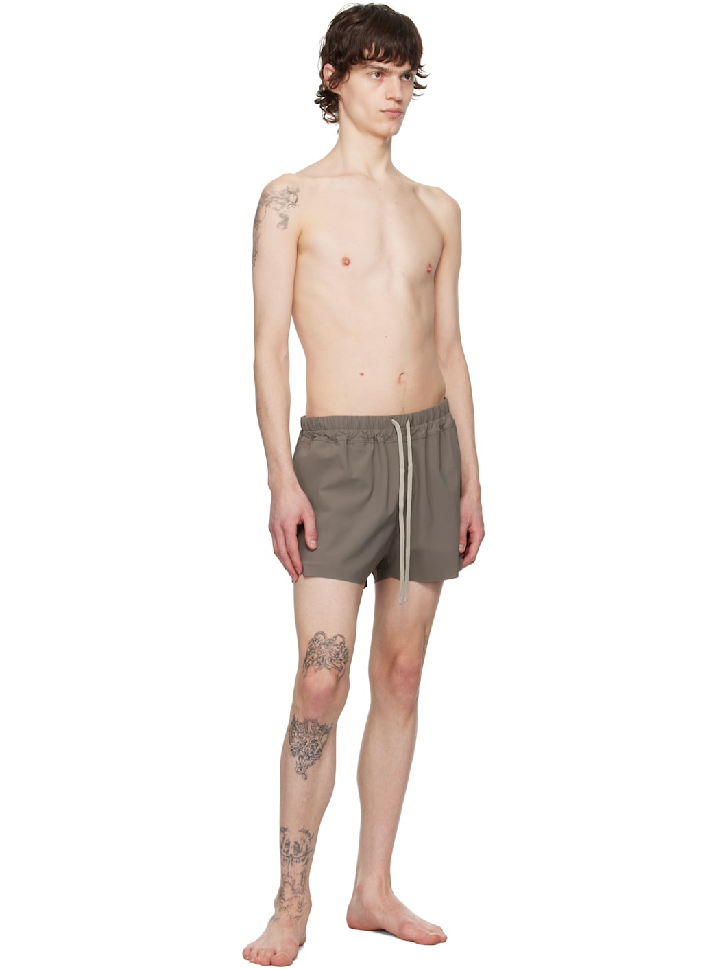 Gray Hollywood Boxer Swim Shorts - 4