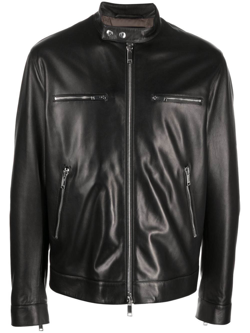 leather biker jacket - 1