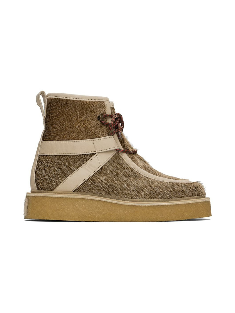 Brown Kenzo Paris Yuki Pony Leather Boots 1