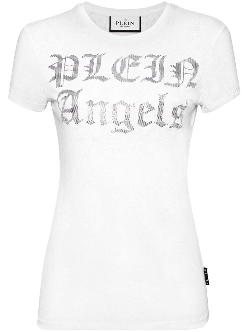 snakeskin-print T-shirt 1