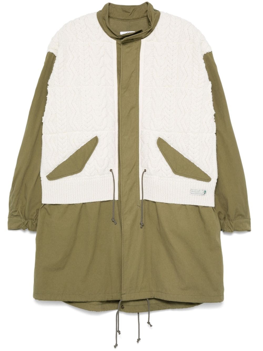 x Richmond Knitwear panelled parka - 1