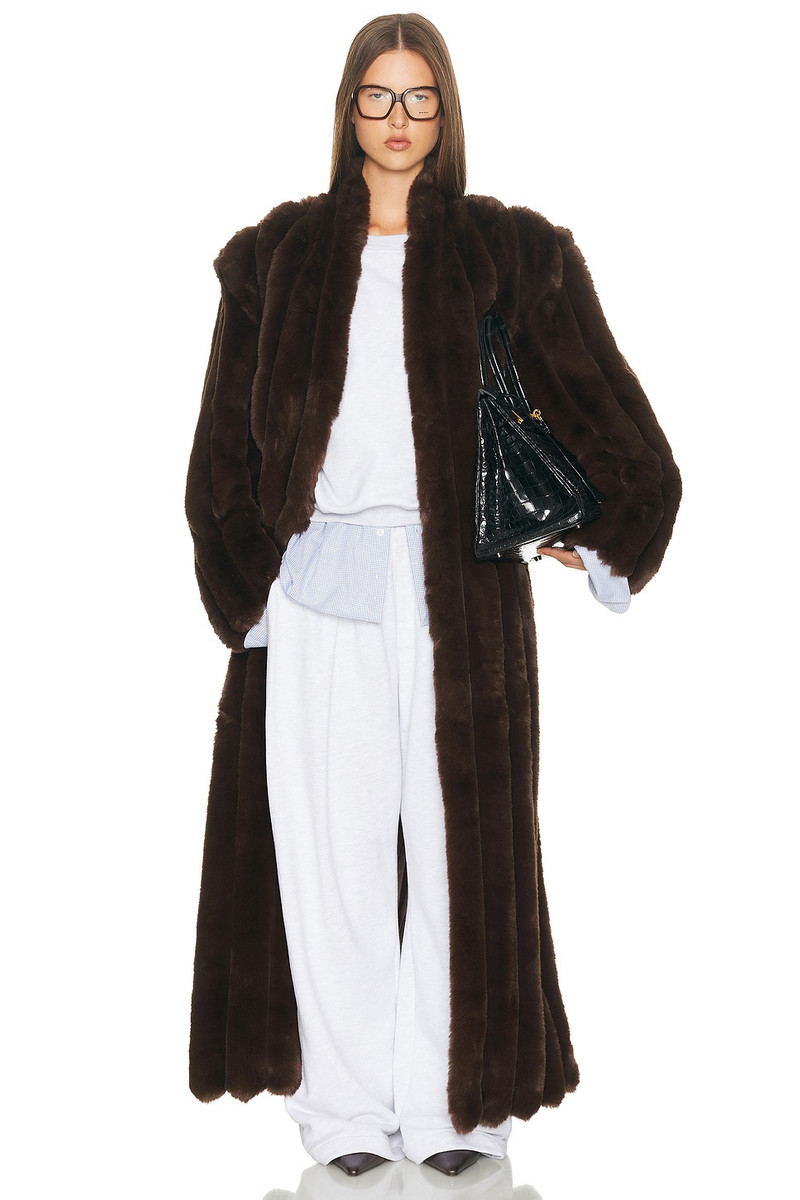 HELSA The Irina Faux Fur Coat outlook