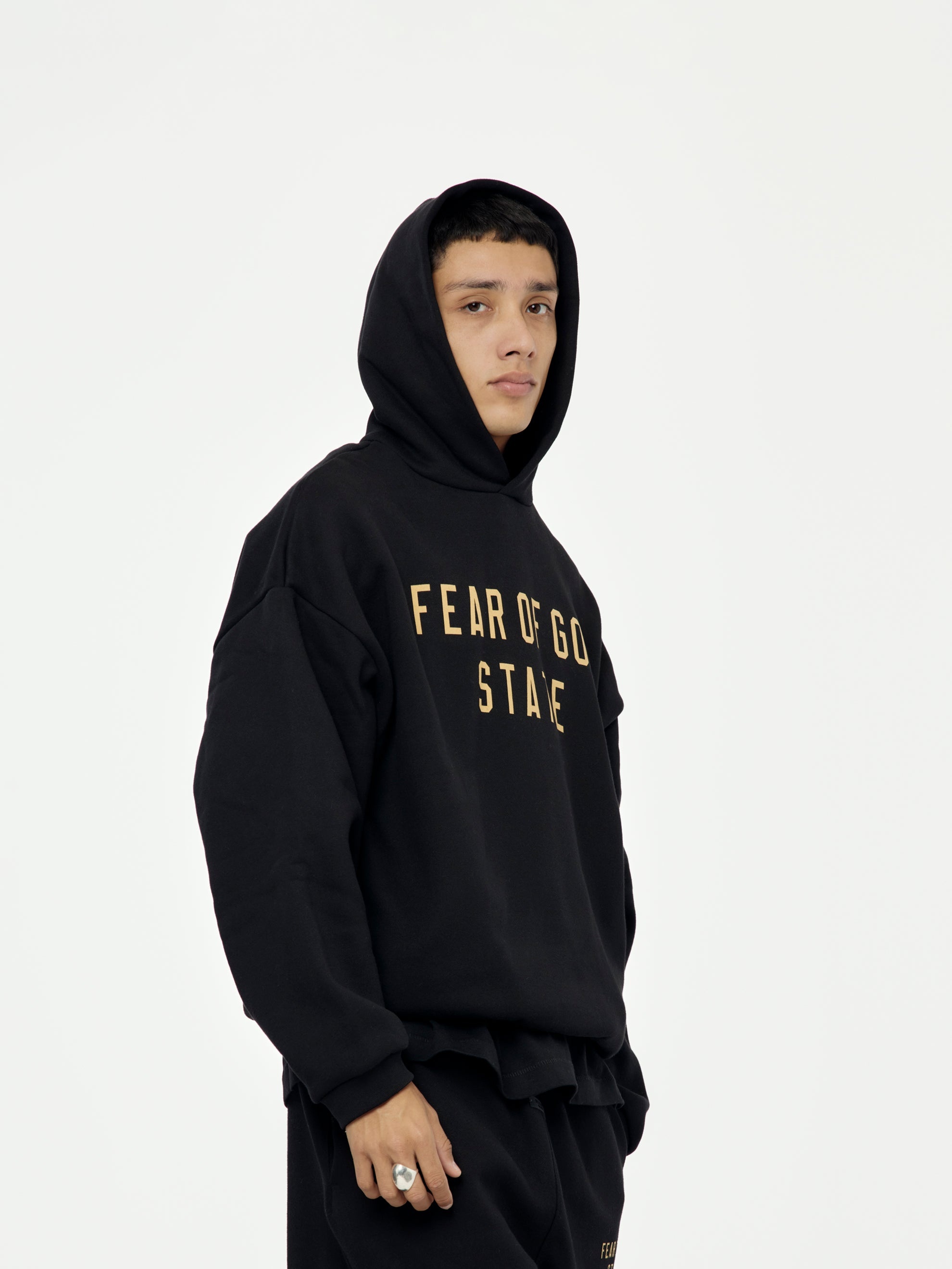 FLEECE HOODIE (BLK) - 2