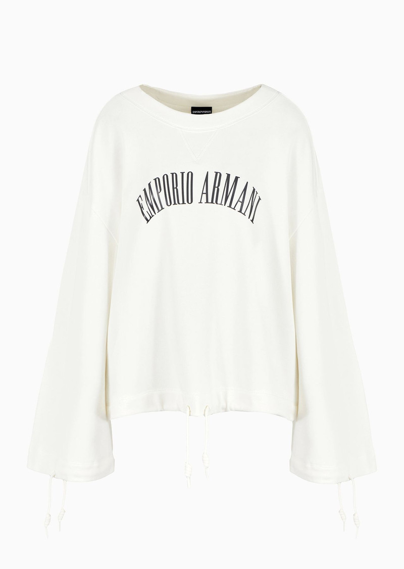 ASV organic French terry drawstring sweatshirt with logo print 1