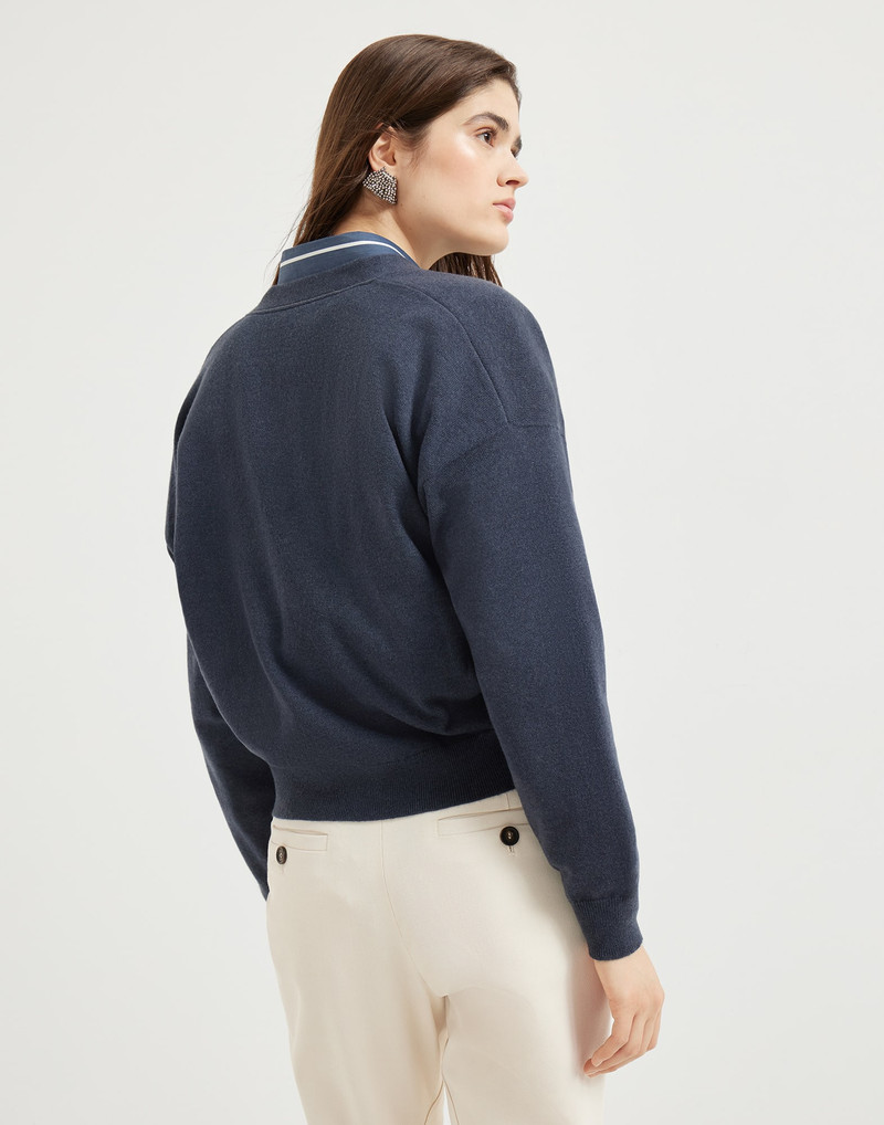 Brunello Cucinelli Cashmere cardigan with monili outlook