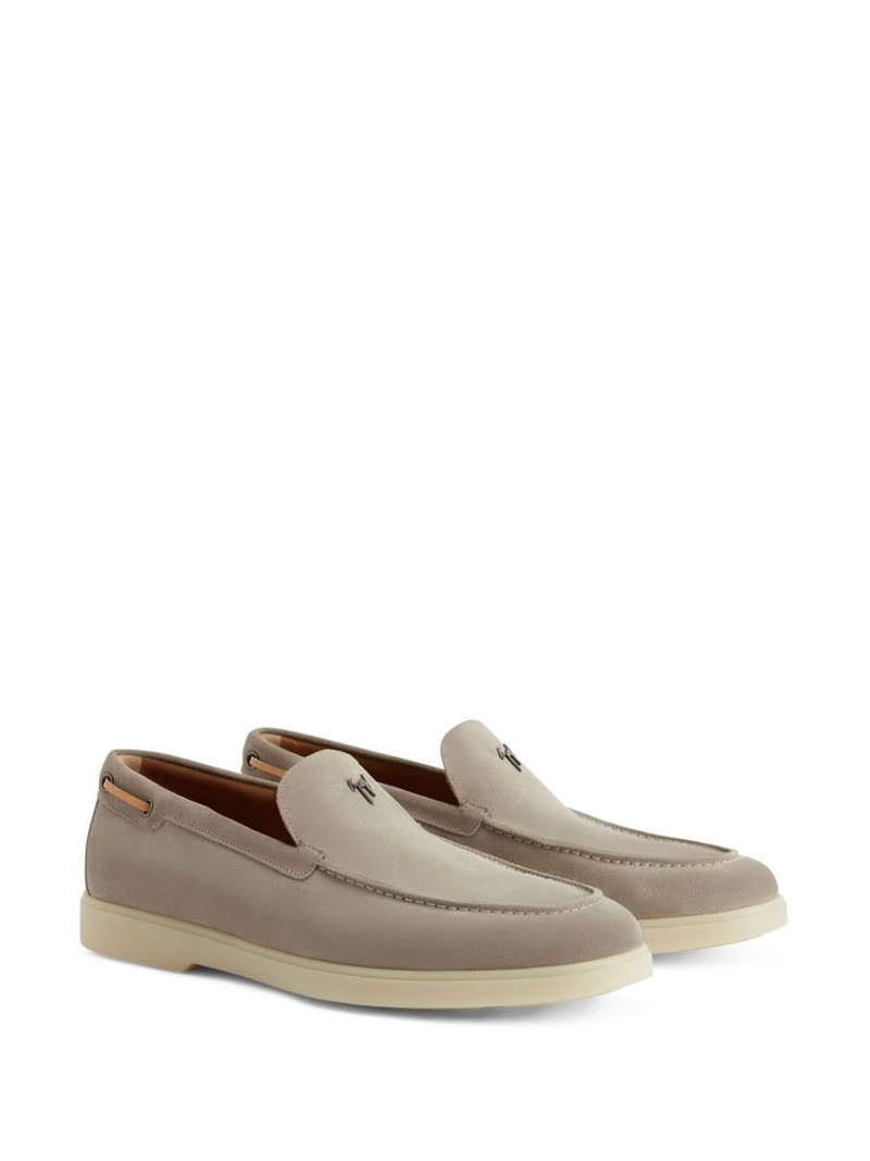 Giuseppe Zanotti Maui logo-plaque suede loafers outlook