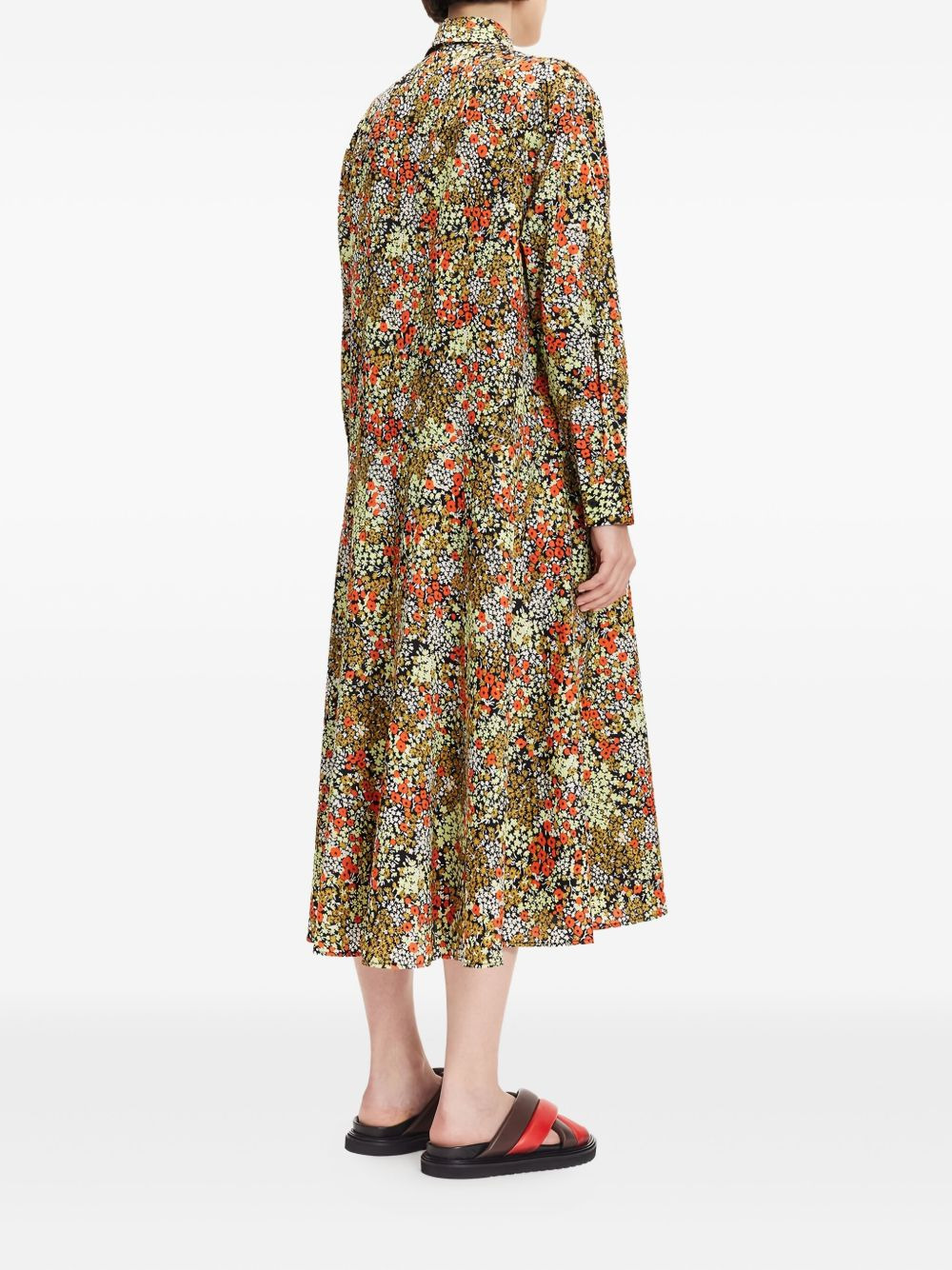 Asta floral-print shirt dress - 3