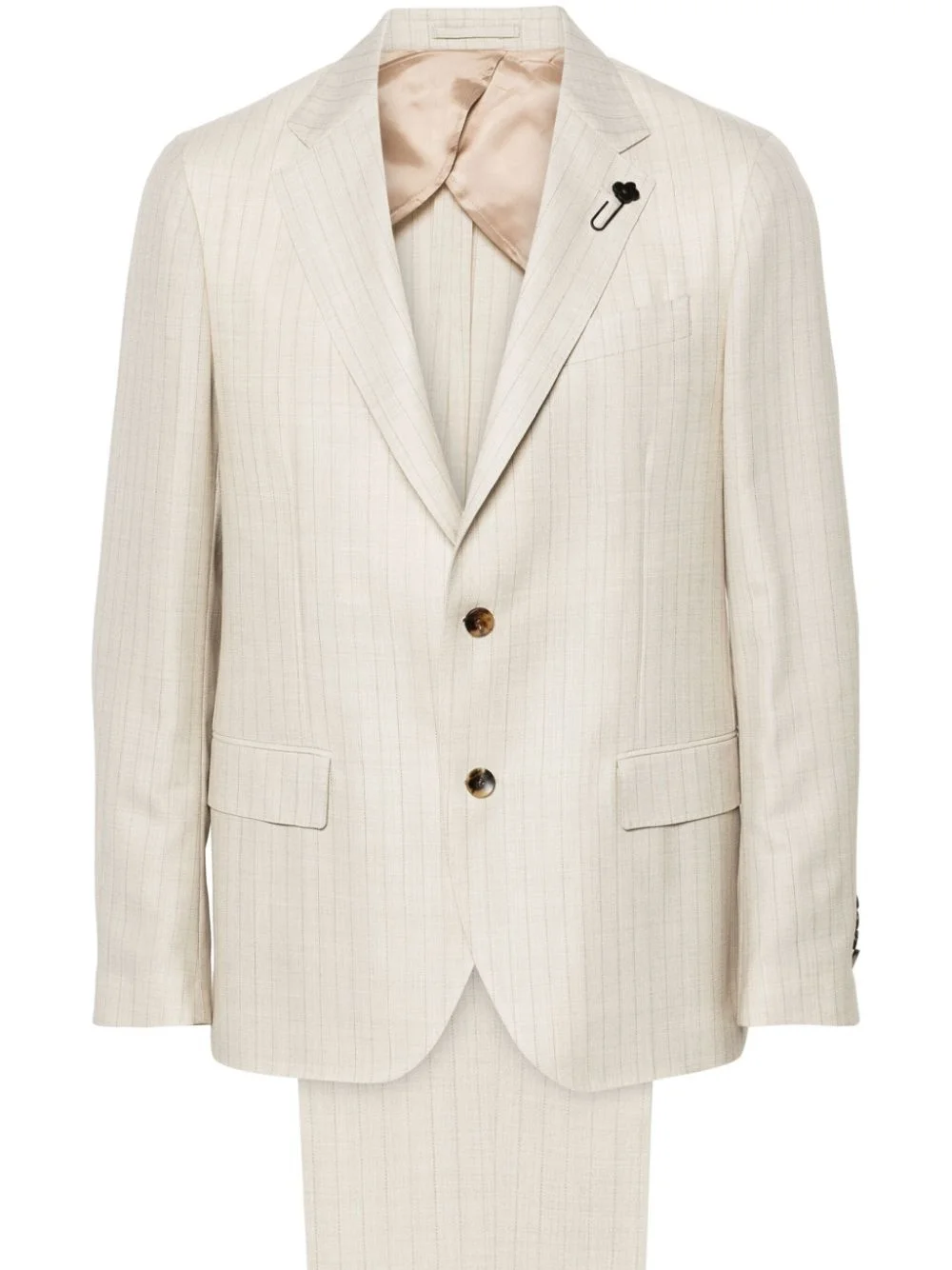 pinstriped lightweight-wool suit - 1