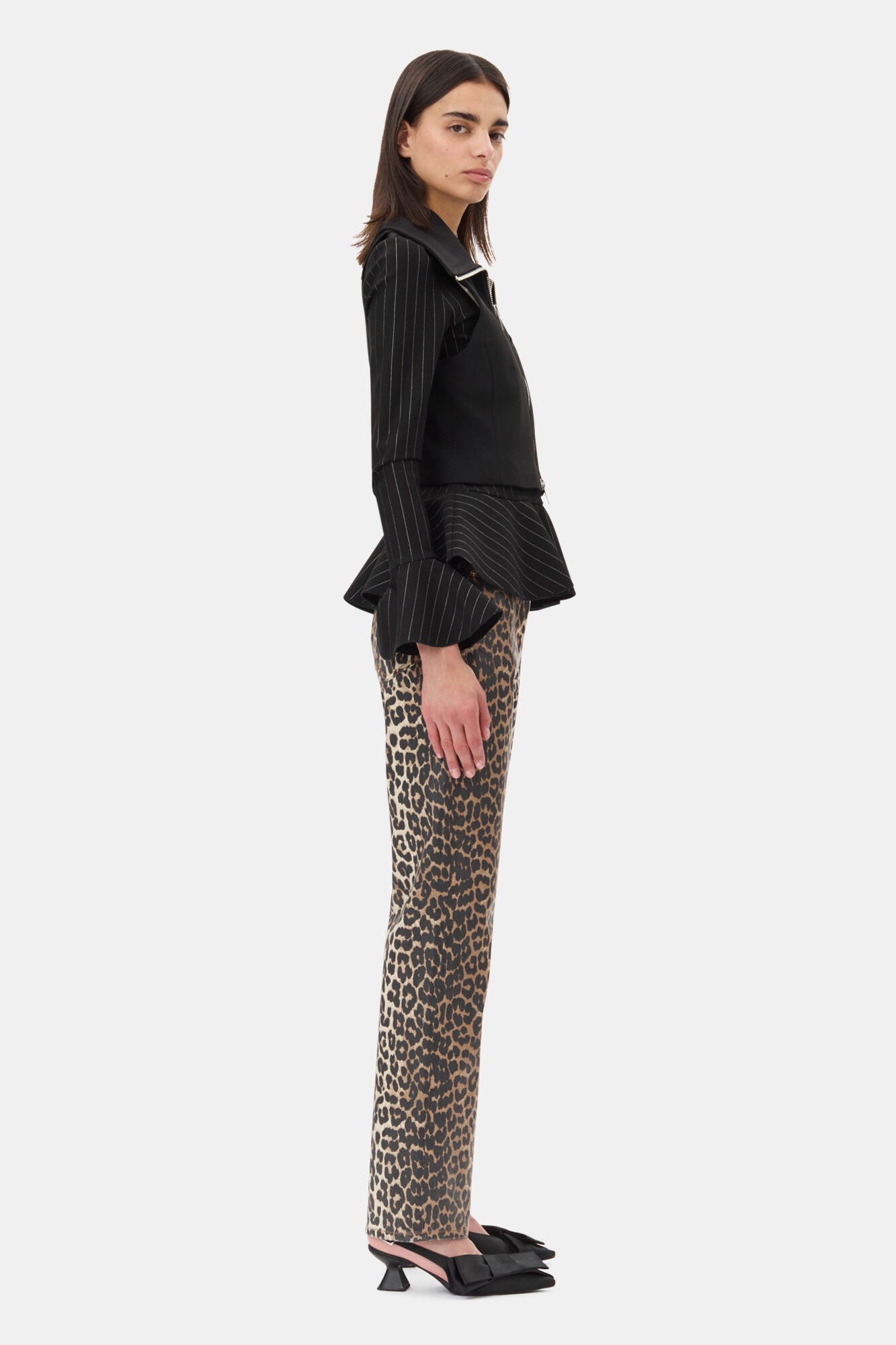 LEOPARD FOIL CARRI JEANS - 4