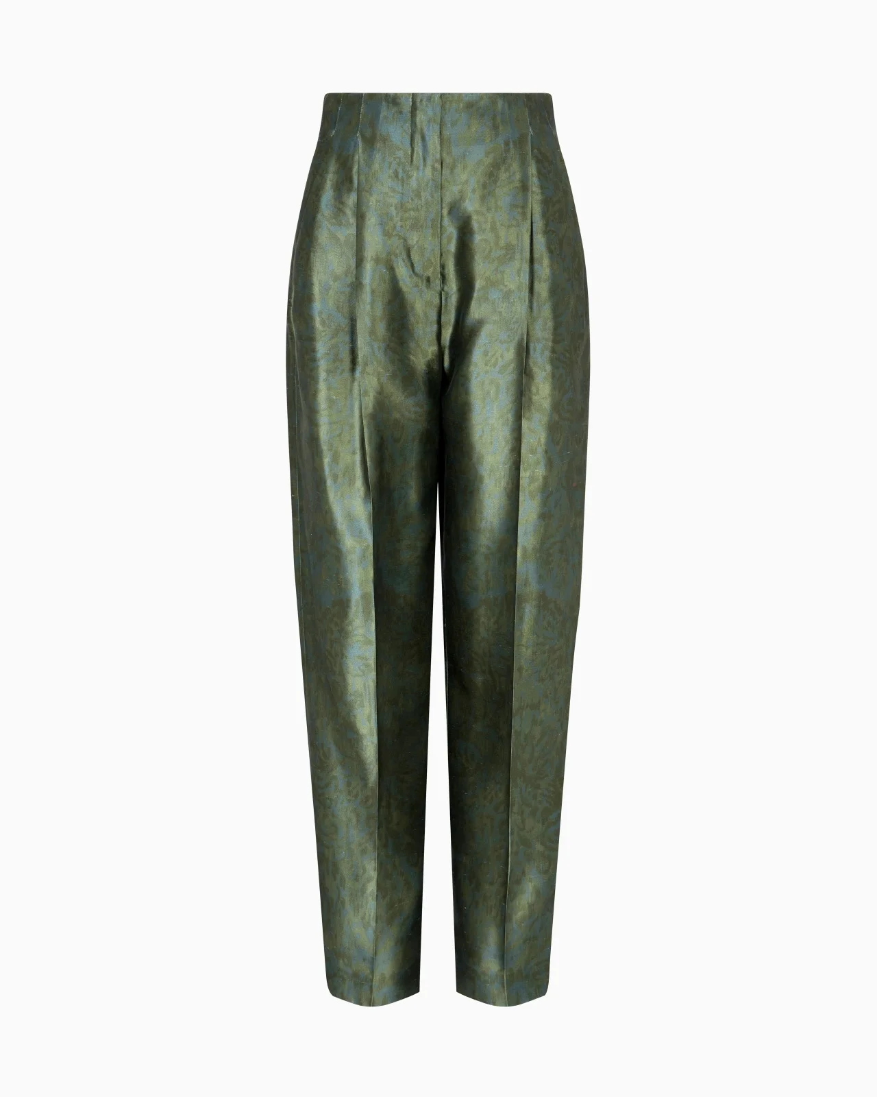 SINGLE-PLEAT TROUSERS IN PRINTED SILK-SHANTUNG - 1