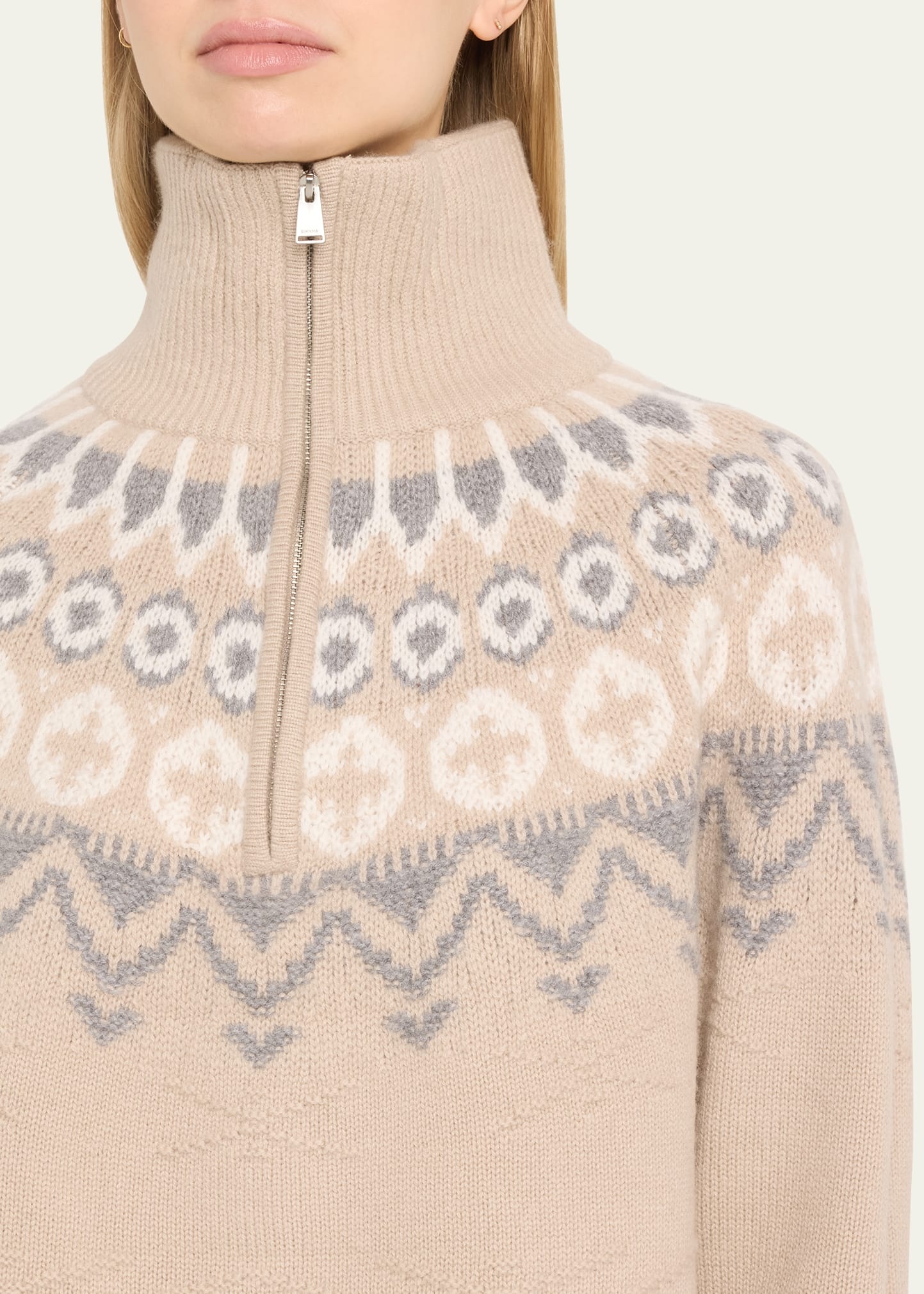 Eliah Half-Zip Wool-Cashmere Pullover - 5