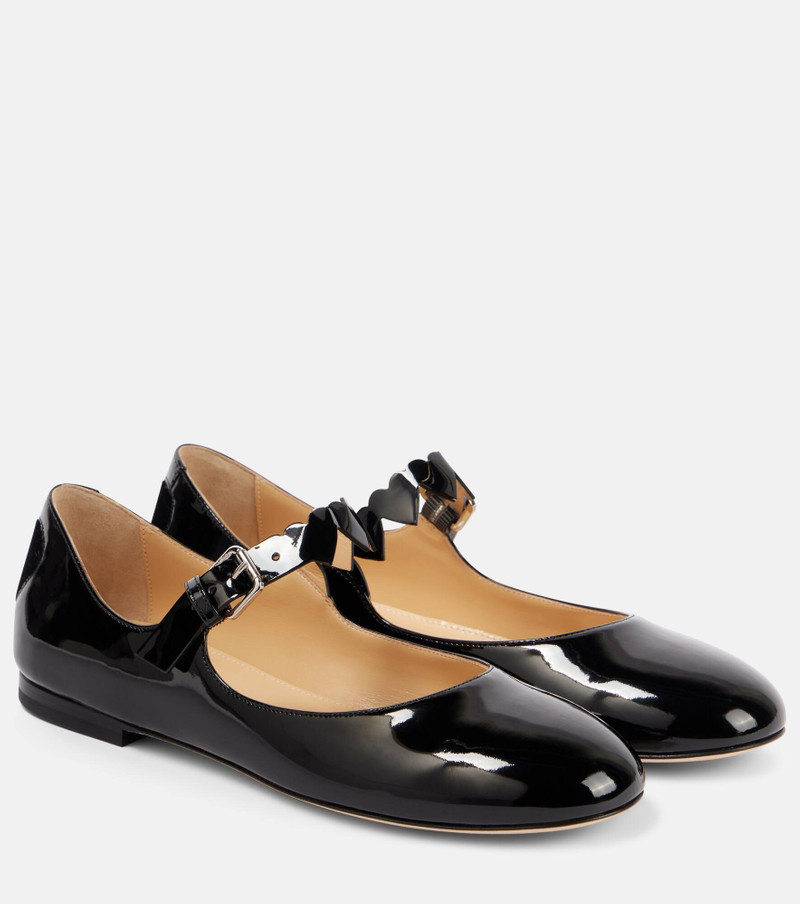 patent leather ballerina shoes - 1