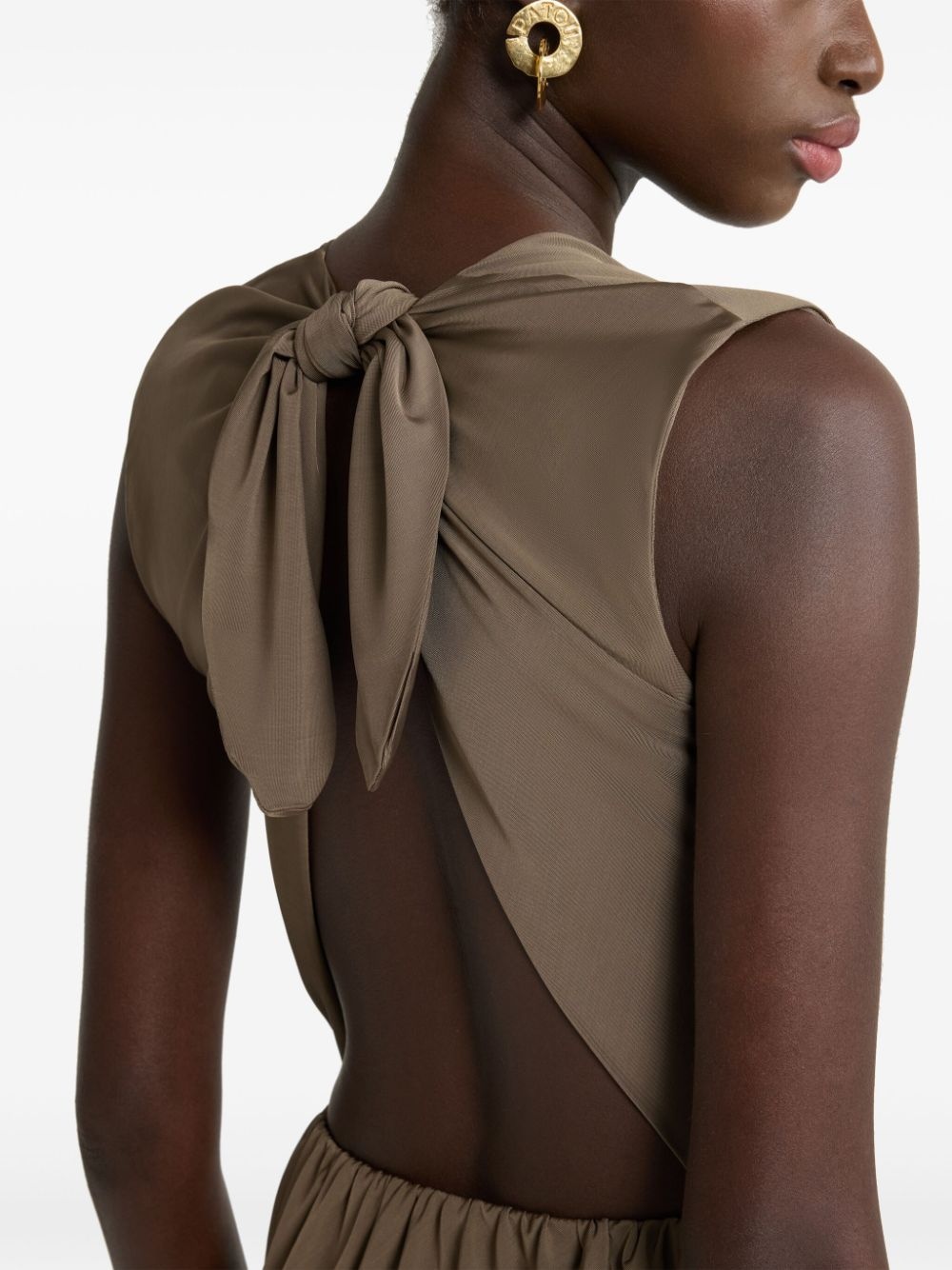 open-back midi dress - 4