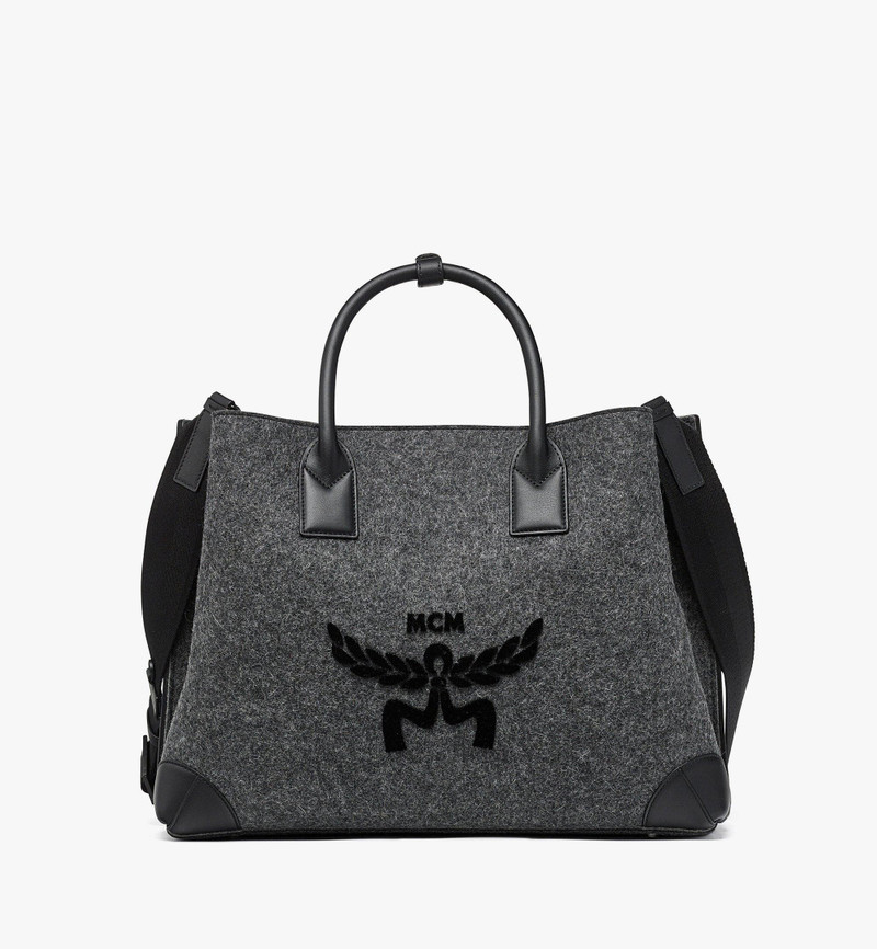 Milla 2.0 Tote in Loden Wool and Leather 1