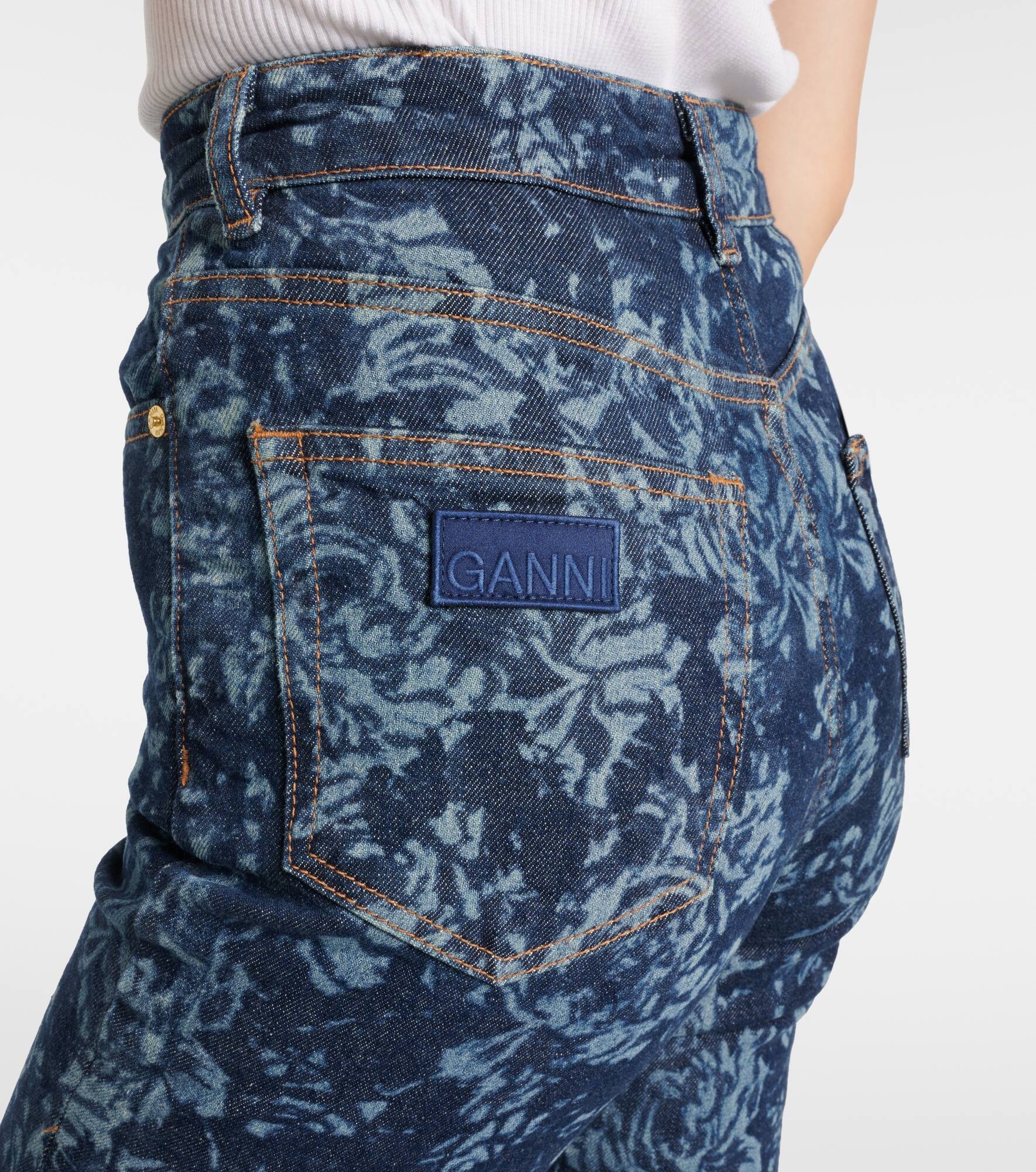 Printed high-rise flared jeans - 6