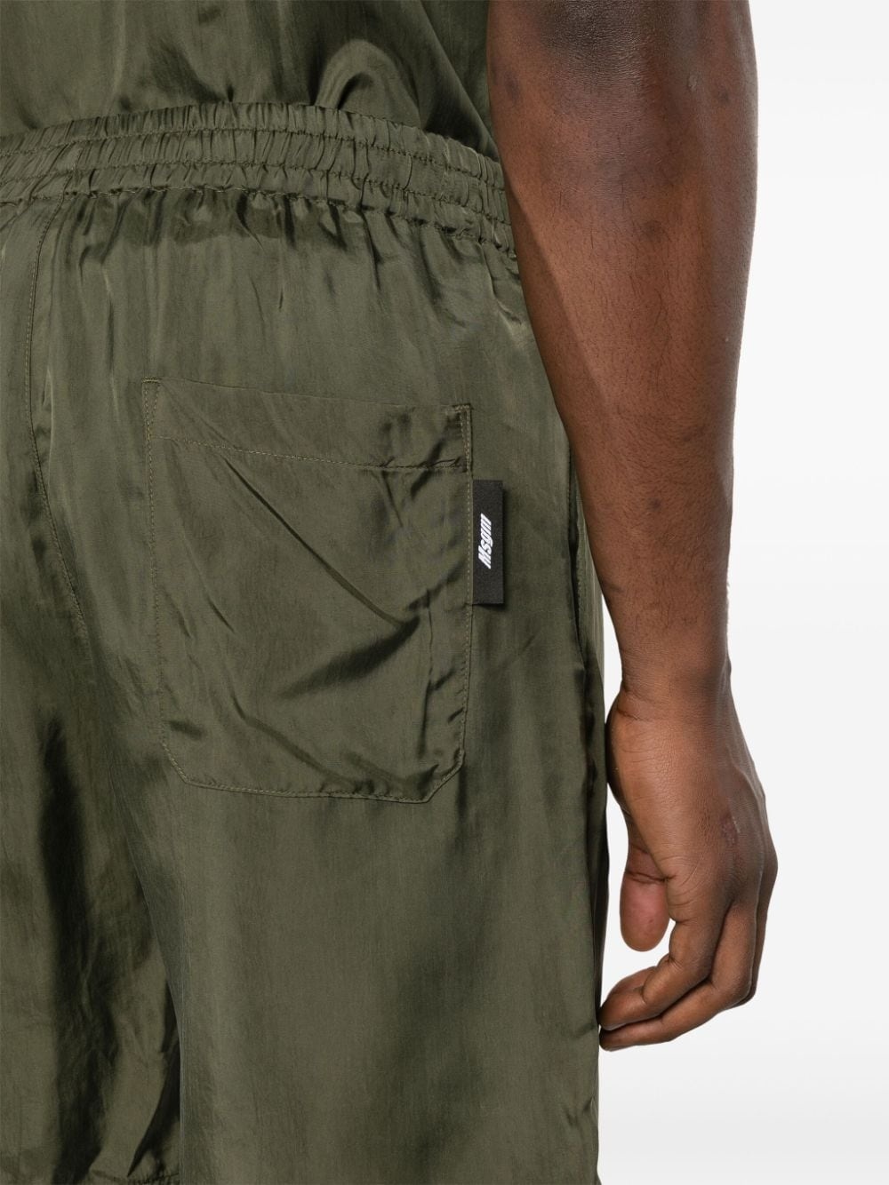 embroidered-logo track shorts - 5