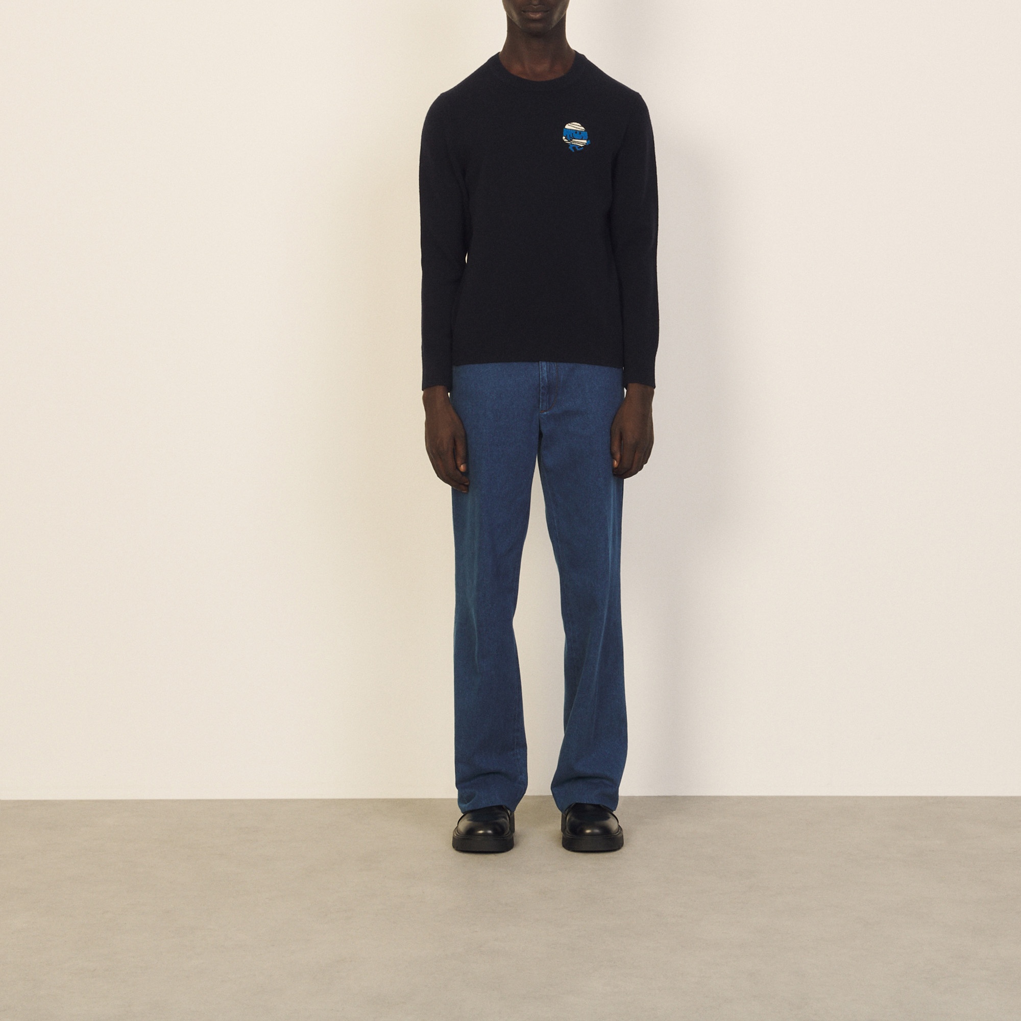 Wool sweater with patch - 6