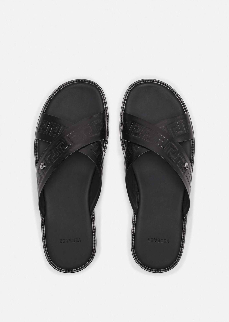 Embossed Greca Sandals 3