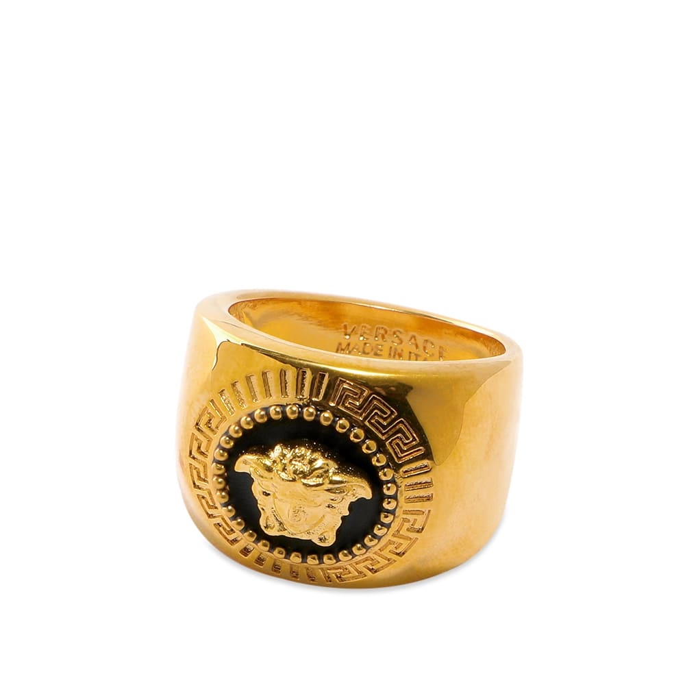 Versace Round Medusa Head Signet Ring - 2