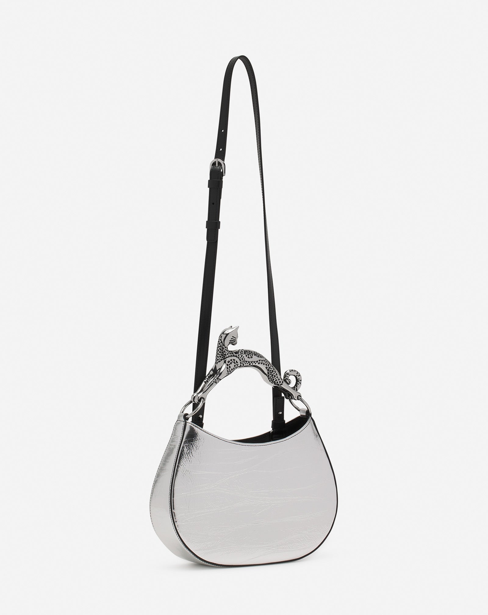 HOBO CAT BAG IN METALLIC LEATHER - 3